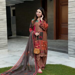 প্রিমিয়াম দুবাই সিল্ক থ্রি পিস